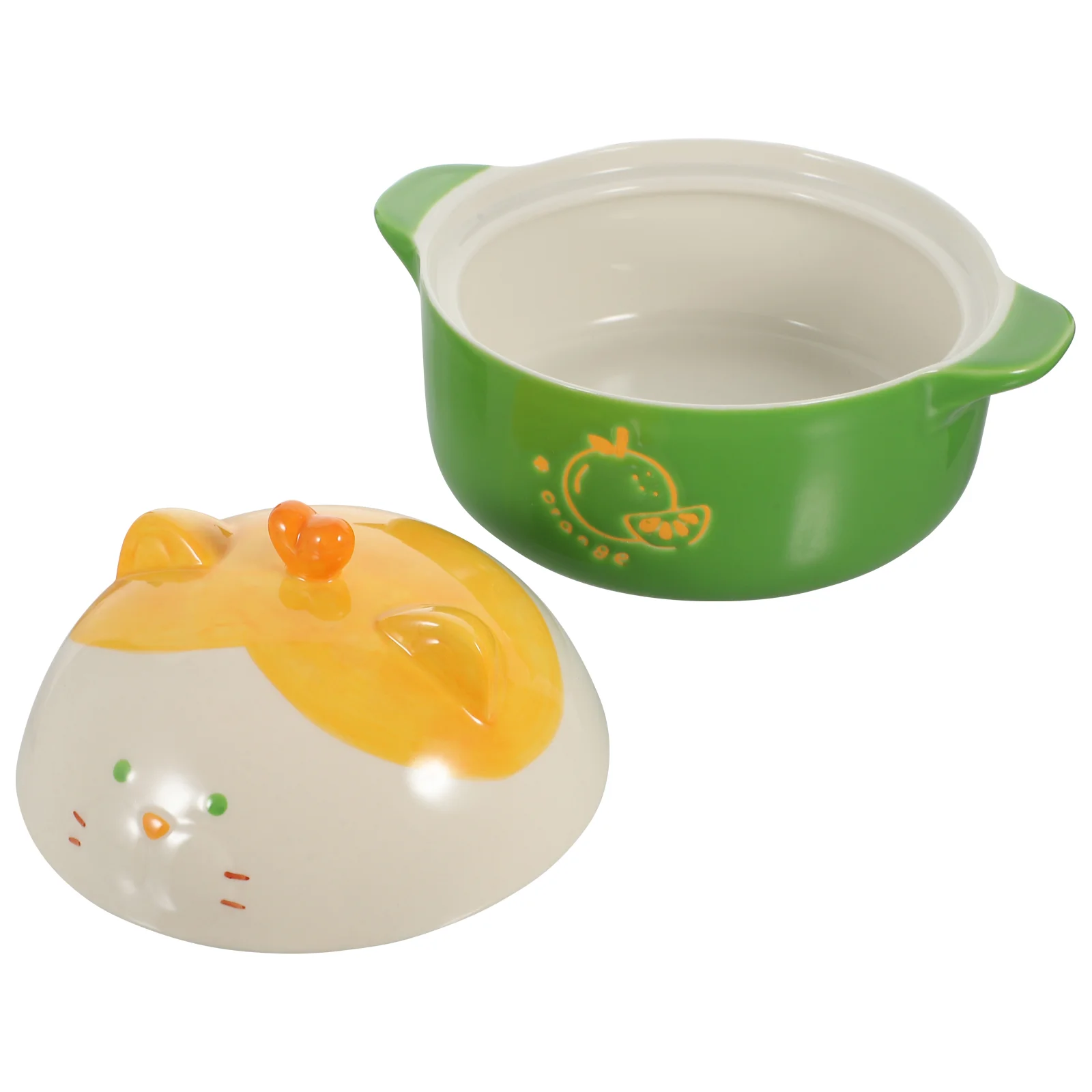 

Instant Noodle Bowl Ceramic with Lid Child Ramen Noodles Ceramics Soup Bowls Handles