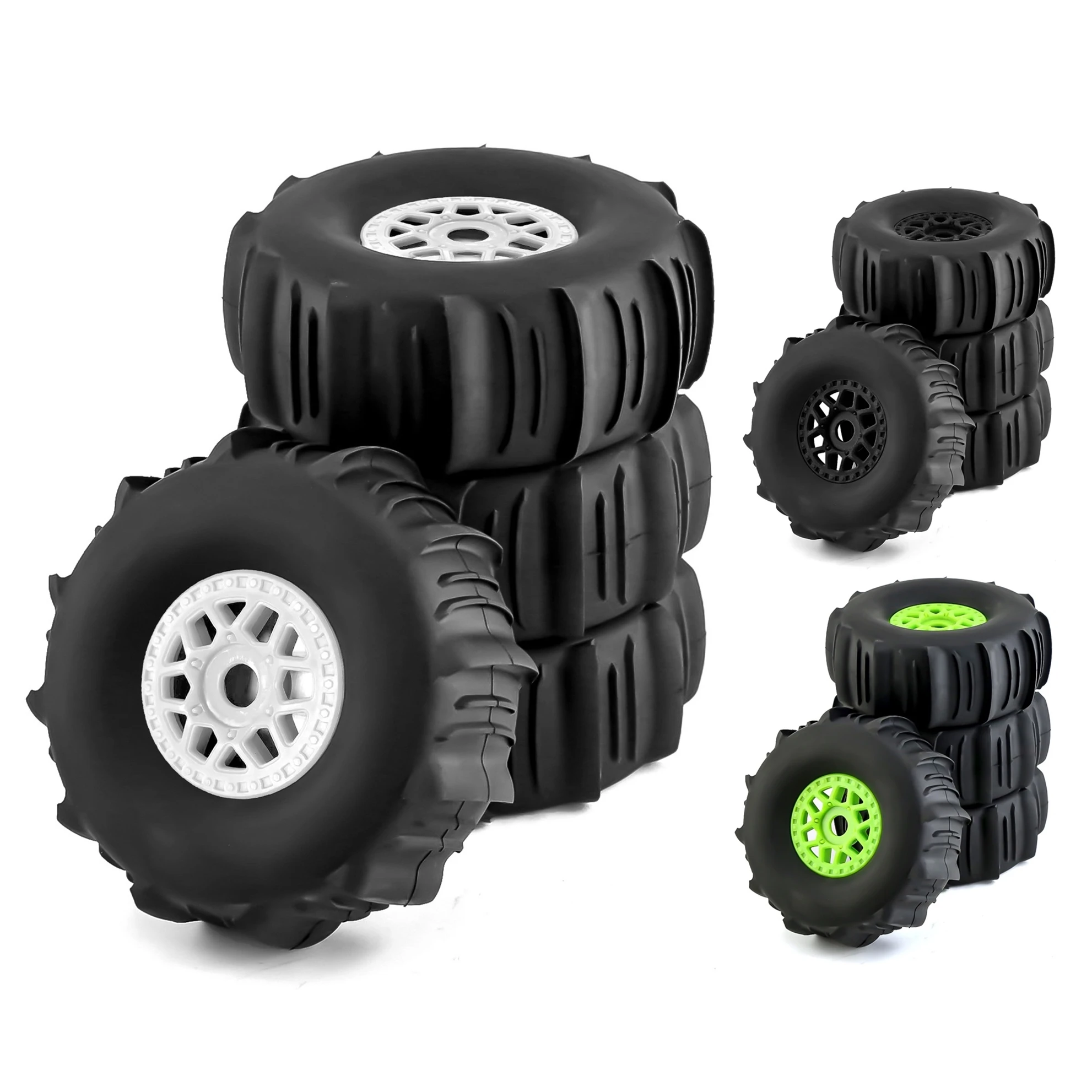 4 Pz 138Mm 1/7 Desert Short Course Truck Sand Tire 17Mm Wheel Hex Per Arrma Mojave Traxxas Udr Yikong Df7 Fs Off-Road Buggy