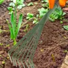 Garden Rake Grass Rake Hand Rake Leaf Broom with Comfort Grip Cleaning Rake Pet Excrement Rake Gardening Tools 2