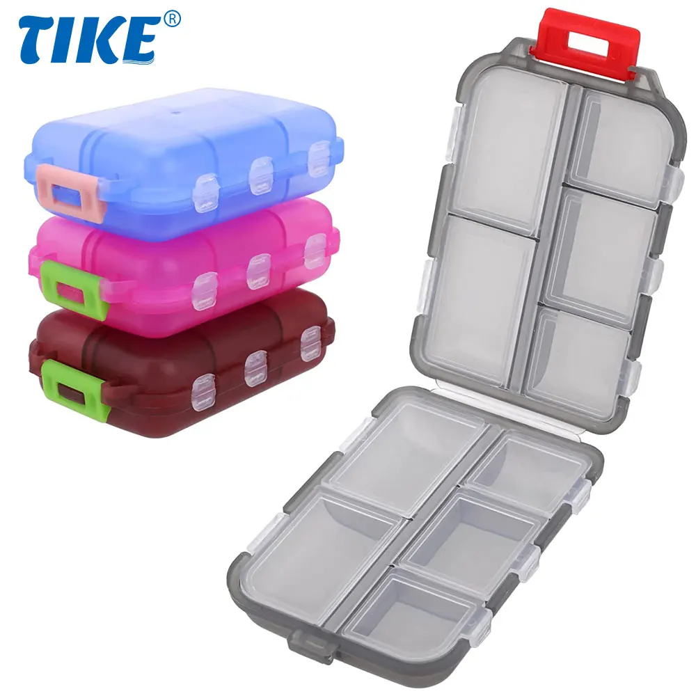 

1 Piece 10 Grids Pill Case Travel Pill Organizer, Pill Box for Purse Vitamin Fish Oil 10 Compartments Container Medicine Box New