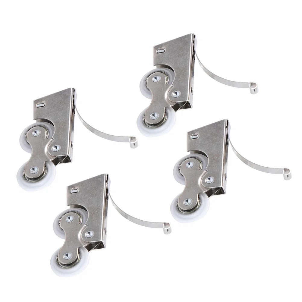 4 Sets Metal Roller Sliding Glass Door Pulleys Barn Door Wheels Patios Hardware Accessories Closet Guides Aluminum Window