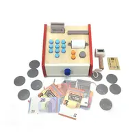 Wooden Simulation Market Cash Register Money Banking Pretend Box Money & Banking Toys Money Storage Boxes Xmas Christmas Gifts 1