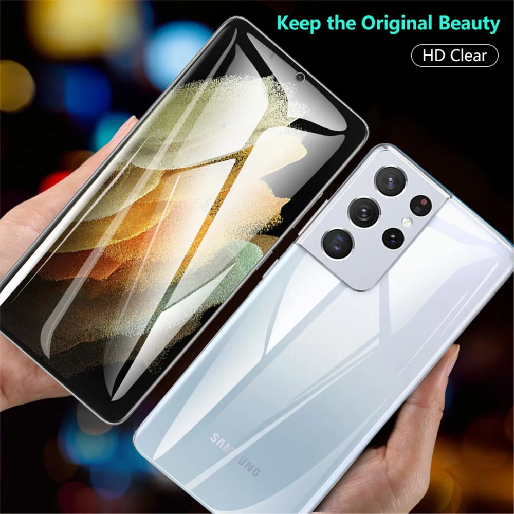 S22Ultra Hydrogel Film Samsung Galaxy S22 Ultra Screen Protector Samsung S21 FE Transparent Safety Protective Films Sansung S21 S22 Plus Back Film Camera Lens Samsung S21FE S 22 S22 Ultra Not Glass mobile screen protector