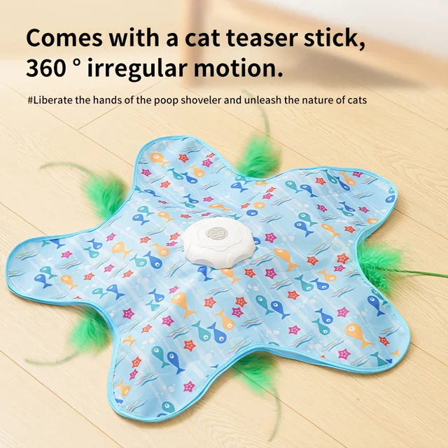 Automatic Wireless Smart Cat Toy 360° Rotation Smart Sensor Hide and Seek Cat Toy Artificial Feathers Cat Toy Pet Supplies ﻿ 3