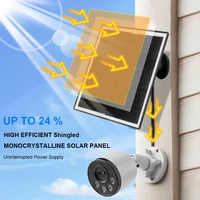 Panneau solaire suspendu 20W 5V, Port Micro USB et USB-C, chargeur de panneau solaire, panneau de charge solaire étanche IP65 pour caméra de sécurité 2