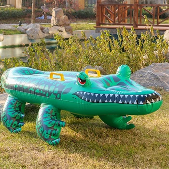 Inflatable Floating Row Children Adults Water Toys Crocodile Shape Simulation Inflatable Animal for Swimming Kids Pool 3
