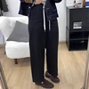 2025 Spring Pregnant Woman Harem Trousers Loose Casual Maternity Midi Pants Short Lady Wide Legs Pants 3