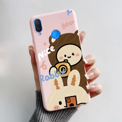 Adorable Pandas Soft Silicone Phone Case - Protective Bumper Cover for P Smart Plus 2018 (Pink-L01)