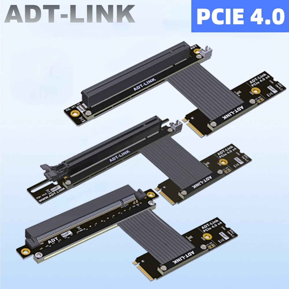 

PCI-E 4.0/3.0 16x PCIe x16 Flexible Extender to M2 M.2 NVMe MKey SSD Riser Graphics Card Extension Gen4/3 Jumper Adapter for GPU