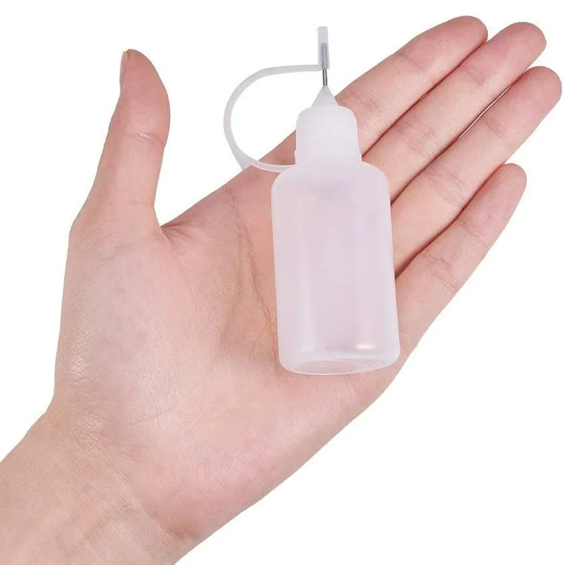 5Pcs 3ml 5ml 10ml 15ml 30ml 50ml 100ml 120ml Empty Plastic Squeezable Needle Tip Cap Dropper Bottles Eye Liquid Juice Containers
