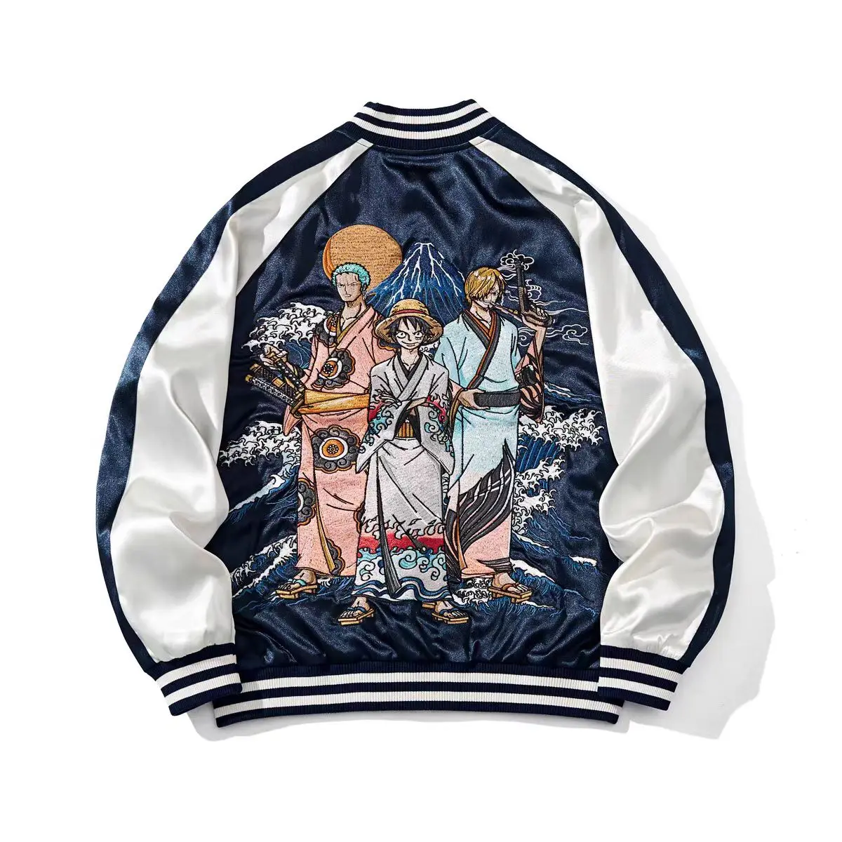 Fashion Heavy Industry Jacket With Anime Embroidery High Streetwear Harajuku Coat Embroidered Hip Hop Outerwear 3
