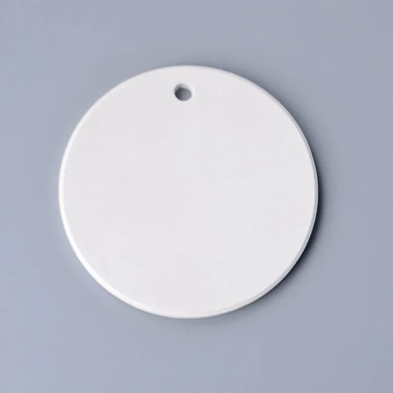10PC Sublimation Blank Ceramic 3 inch Round Star Pendant Circle Christmas Ornaments Xmas Tree Decor Double Sided Printing