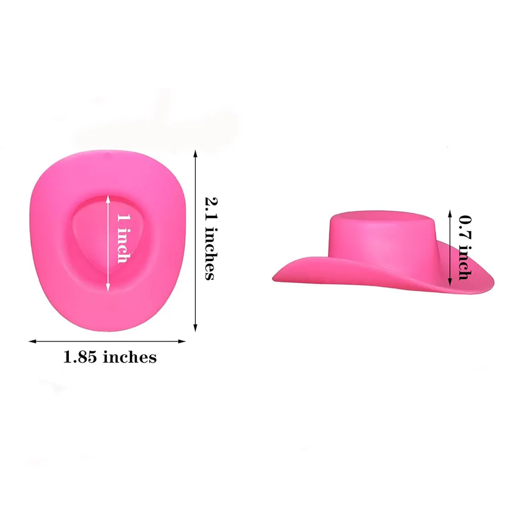 16PCS Mini Cowboy Hats for Bachelorette Party Favors Birthday Wedding Doll Accessories Aesthetic Western Doll Hats Shooter Toppers party hat,cowboy doll hat