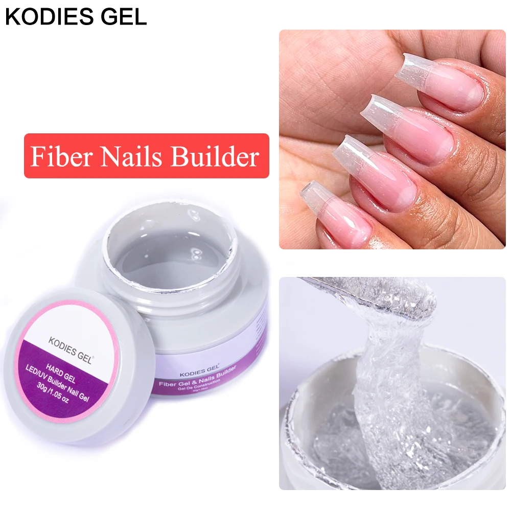 KODIES GEL 30g Fiber Gel for Broken Nails Repair UV Fiberglass Gel