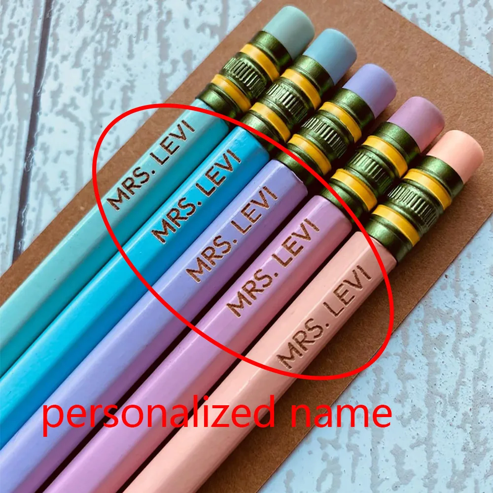 Personalized Pencils 10 pcs Engraved For Student