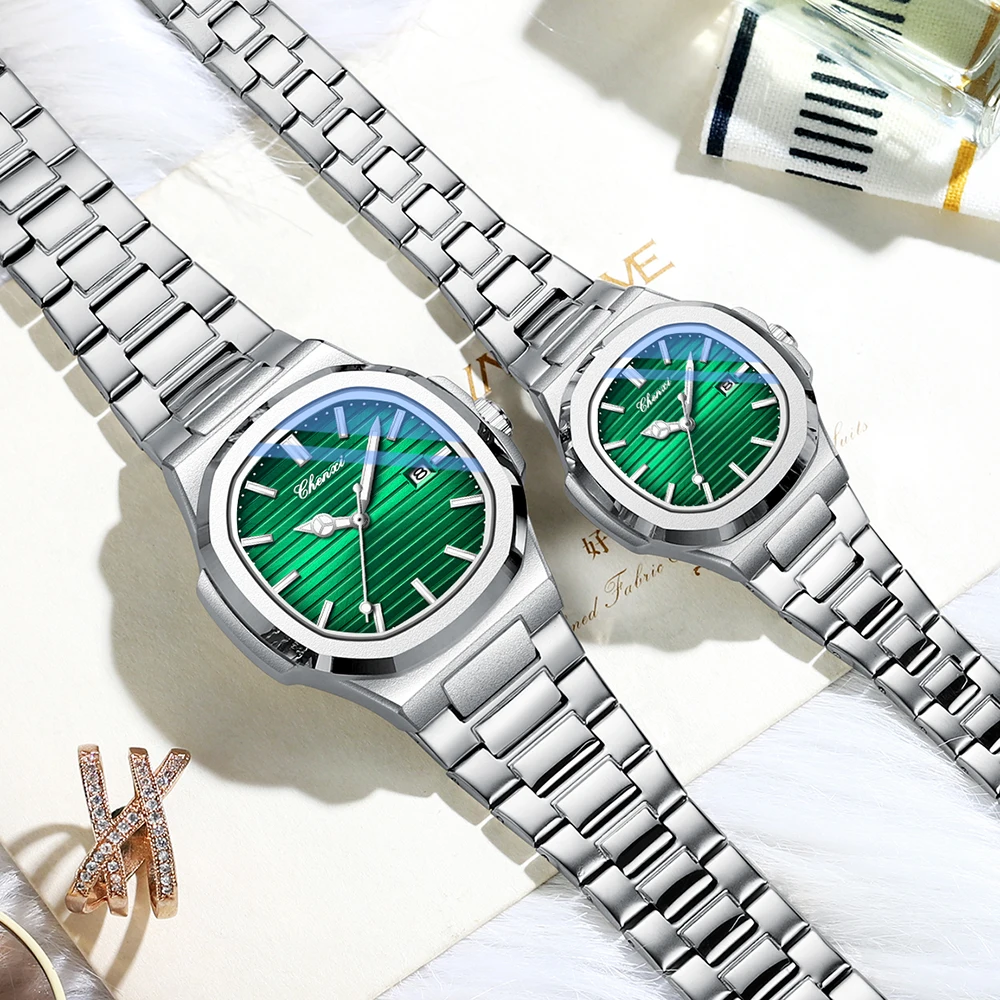 Fashion Couple Watches CHENXI Couple Watches Pair Men And Women Fashion Luxury Quartz Wristwatches Ladies Clock His Hers Watch Sets