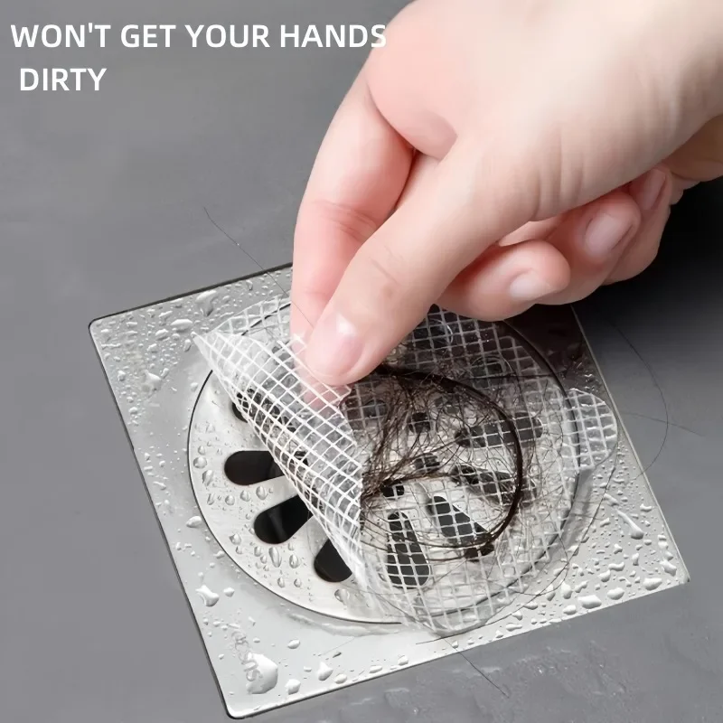 5/30 Bathroom Accessories D/bathroom PCS Floor Drain Sticker Hair Catcher Drains Kitchen Sink Strainer Anti Shower Filter Catch