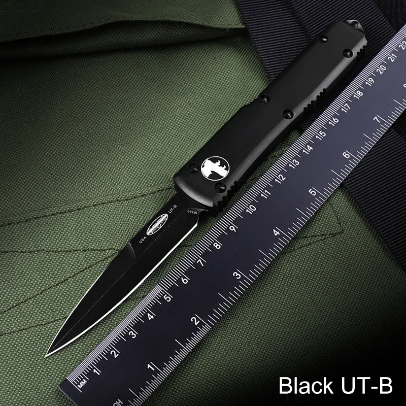 

Black Coated UTB UT-B Knives MICRO ULTRA OTF TECH Ultratech Pocket Knife D2 Blade CNC T6 EDC Combat Tactical Pocketknife UT UTX