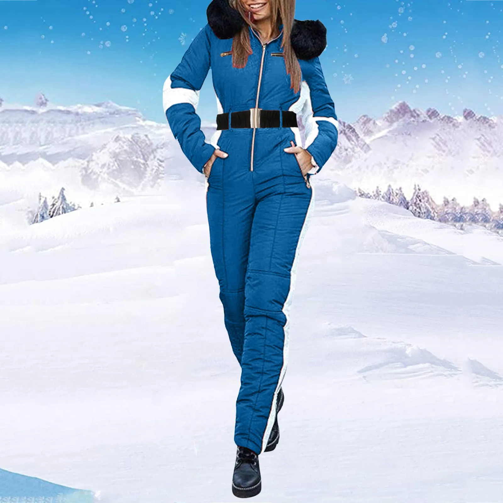 Traje De Ski Mujer Mono De Esquí Para Mujer Impermeable, Abrigado Y Con  Capucha Ideal Para Deportes De Invierno Mono Para La Nieve Mujer