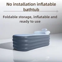 Folding Inflatable Bathtub Adult Bathtub Bath Bucket Whole Body Household Bath Tub Portable EU with Pump 1