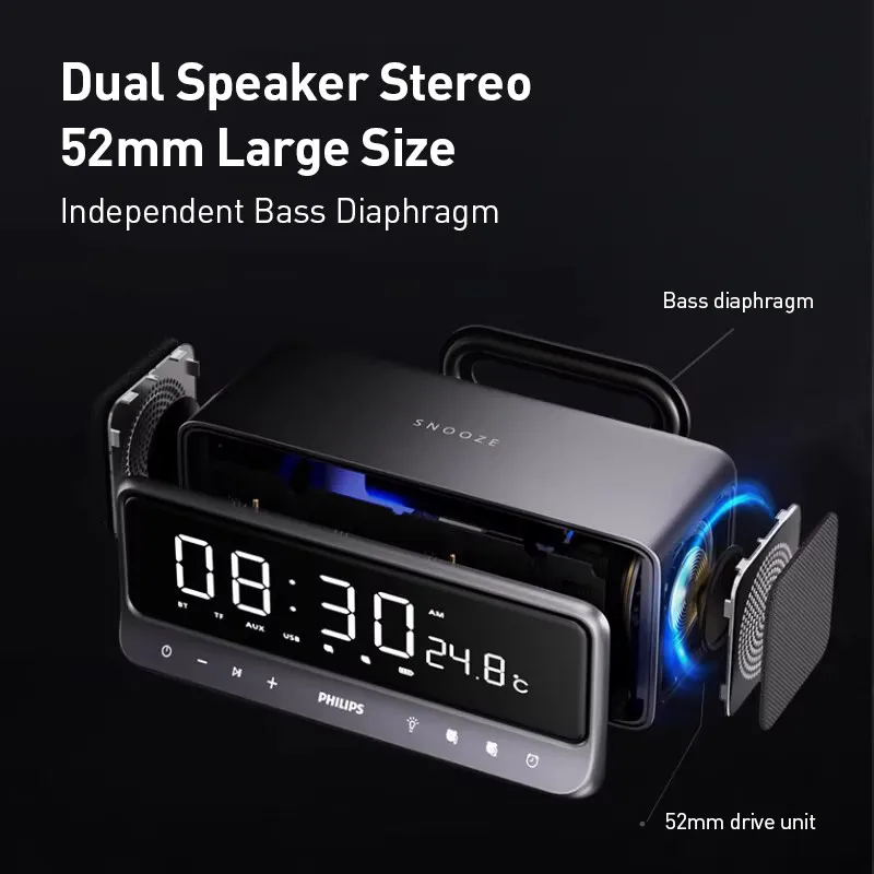 Philips TAS3609 Bluetooth-Lautsprecher mit Echtzeit-Temperaturanzeige_voghion.com