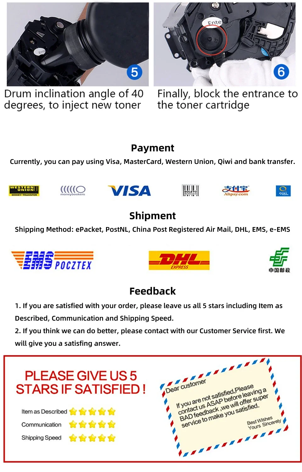 Description Picture 6 of item100g/pc Black Toner TN450 TN760 TN2450 TN2445 TN2420 TN2480 For Brother HL-L2310 HL-L2350DN HL-L2370DN Printer Laser Powder