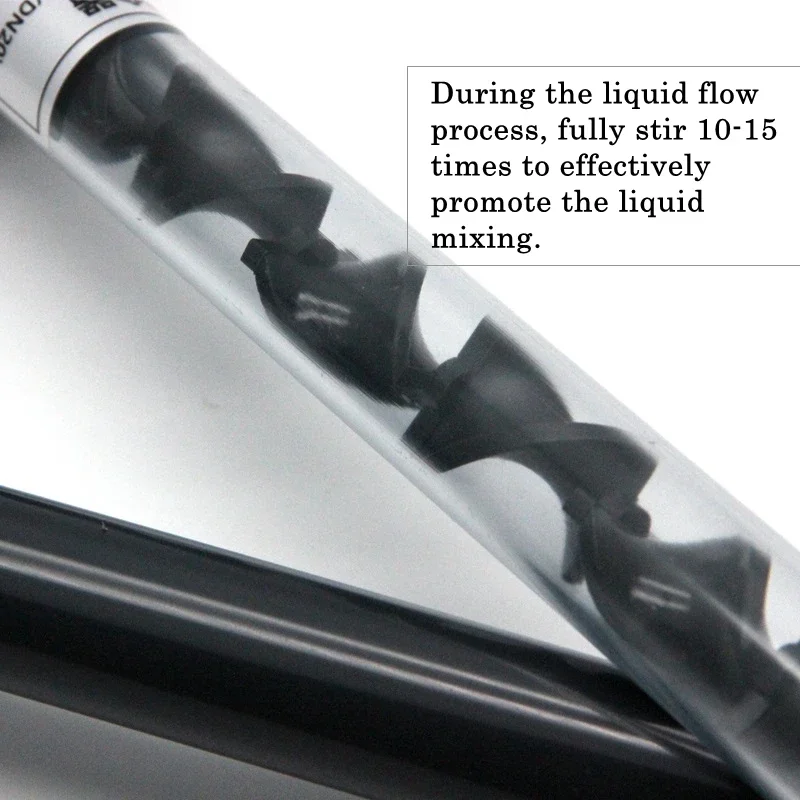 25MM PVC Helical Static Mixers Grey/Clear PVC Pipe Mixer Plastic Dosing Liquid Union SK Type Static Mixer