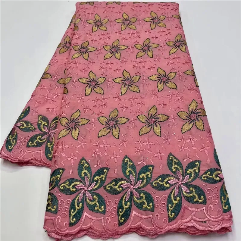 

Швейцарская Кружевная Ткань 5 ярдов, тяжелая вышивка бисером, африканские 100% хлопковые ткани, швейцарская вуаль, кружево, популярный Дубайский стиль 14L030384