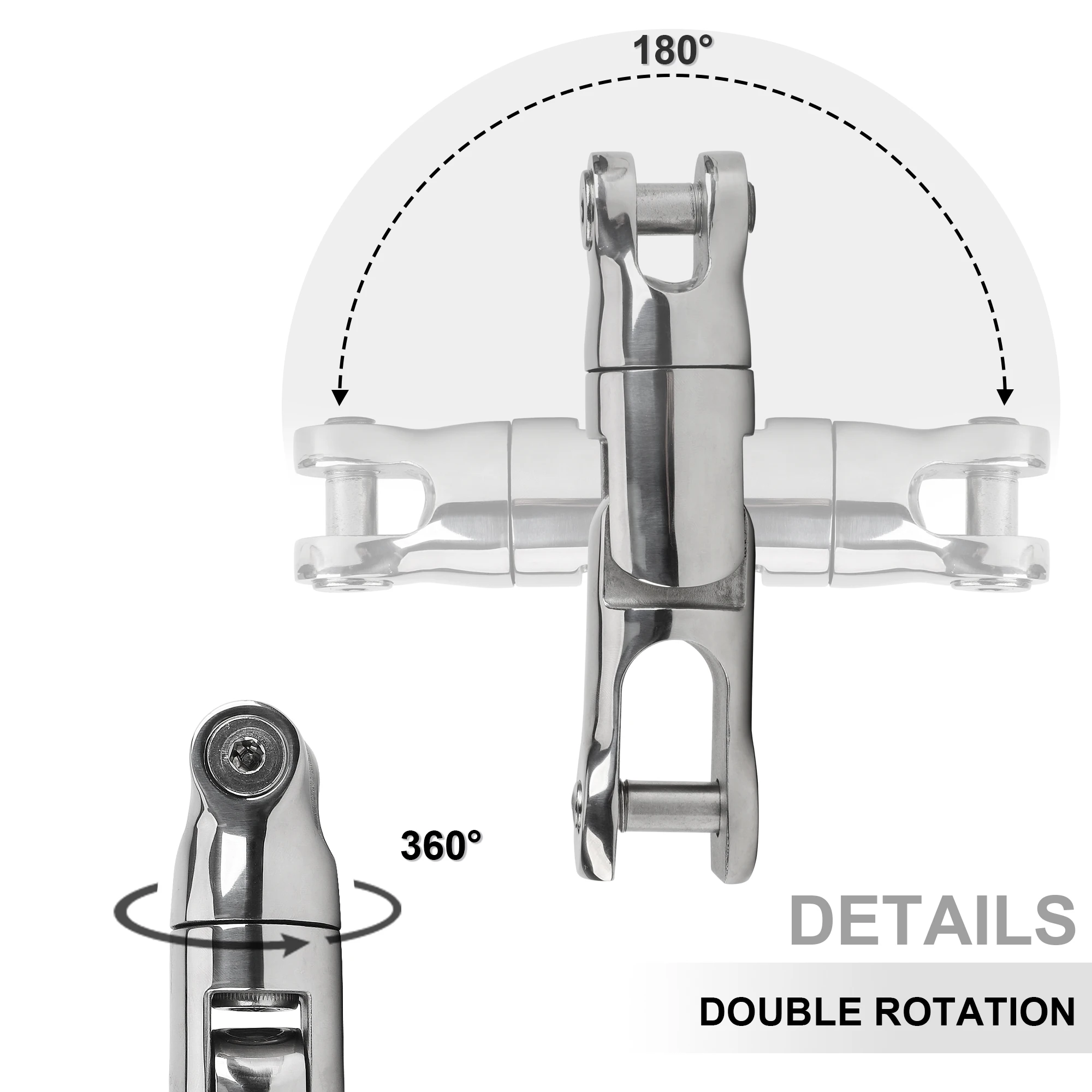 Laorde 316 Stainless Steel Boat Anchor Swivel Connector 1/4