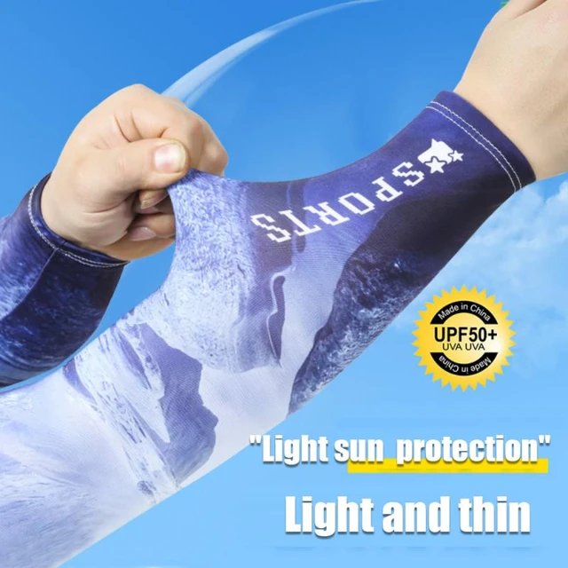 Plaid Sunscreen Gloves Ice Viscose Uv Protection Sleeves Long Arm