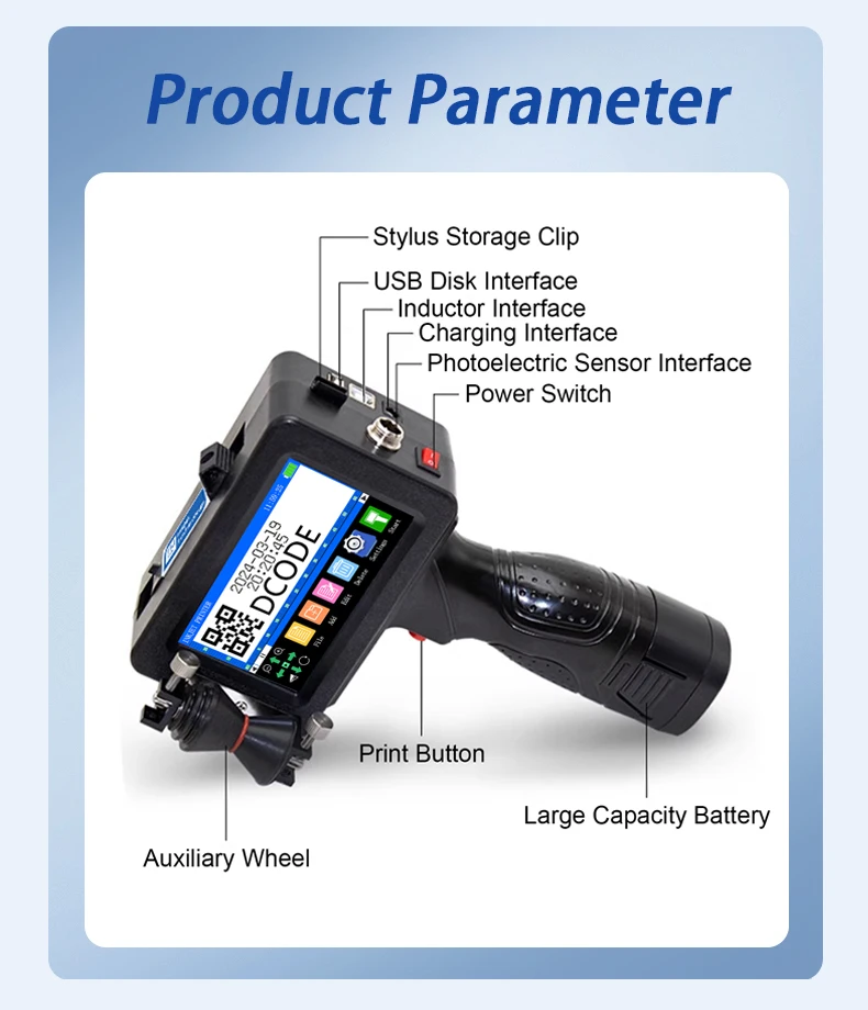 1760PLUS-2 12.7MM Thermal Inkjet Printer for Pipe Cable Portable Text QR Barcode