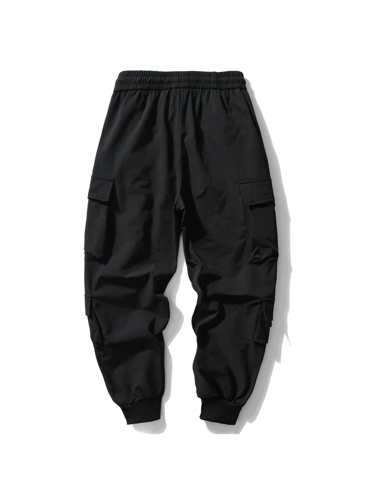 Men's Khaki Grey Cargo Pants with Multi Pockets