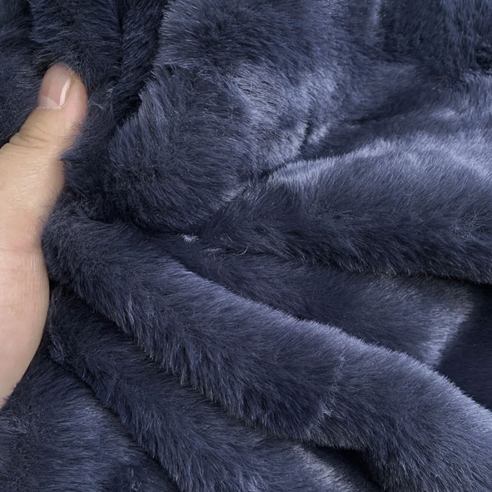 Luxurious Super Soft Faux Rabbit Fur Plush Fabric - 100% Polyester, 10mm Pile, Ideal for DIY and Sewing Projects