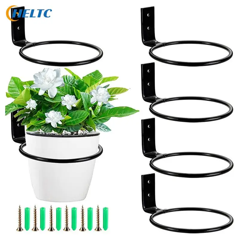 4.5 Inch Flower Pot Holder Ring Wall Mounted,set Of 3 Wall Planter