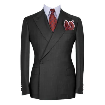Solo Giacca 1 PZ Doppio Petto Abiti Da Uomo Costume Homme Un Pulsante Matrimonio Prom Sposo Smoking Terno Masculino Slim Fit Blazer
