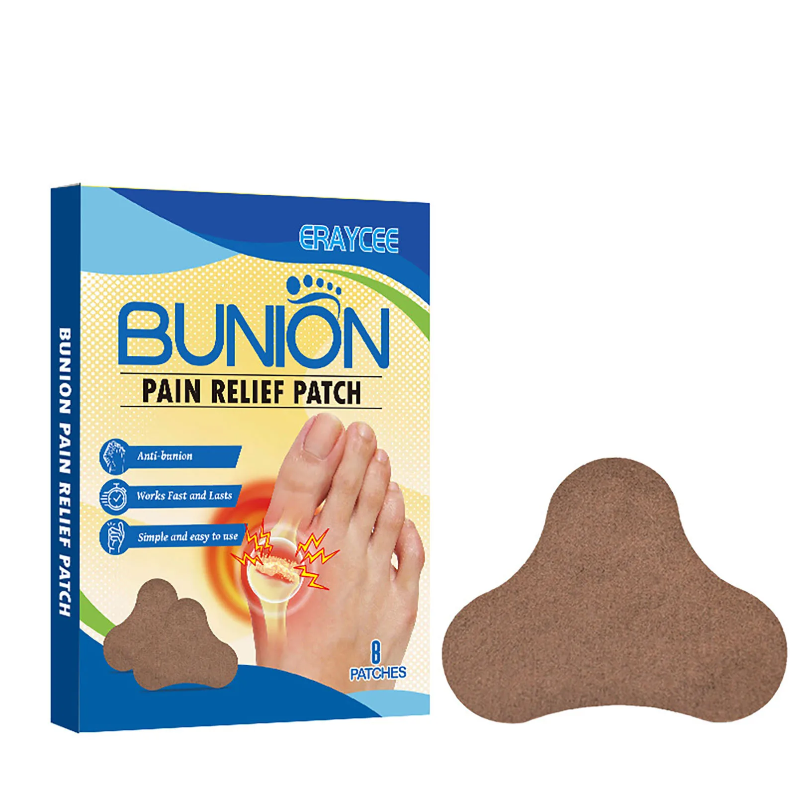 24pcs Gout Treatment Pain Relief Patch for Limb Stiffness Toe Finger Bunion Hallux Valgus Corrector Patch Arthritis Joint Foot Care hallux valgus toe corrector,wormwood pain relief patch