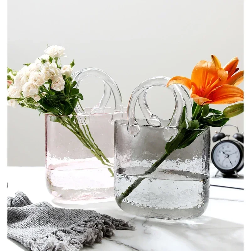 Description Picture 6 of itemNordic Ins Style Original Bag Handbag Hydroponic Flower Basket Fish Farmin Nordic Home Decor Glass Vase Designer g