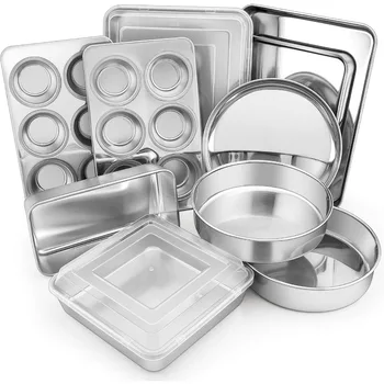 Efar 12Piece Stainless Steel Bakeware Sets 1