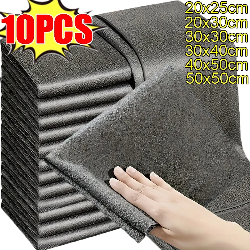 Microfiber Cleaning Cloths 10/1PC for Windows Glass Car Drying Washing