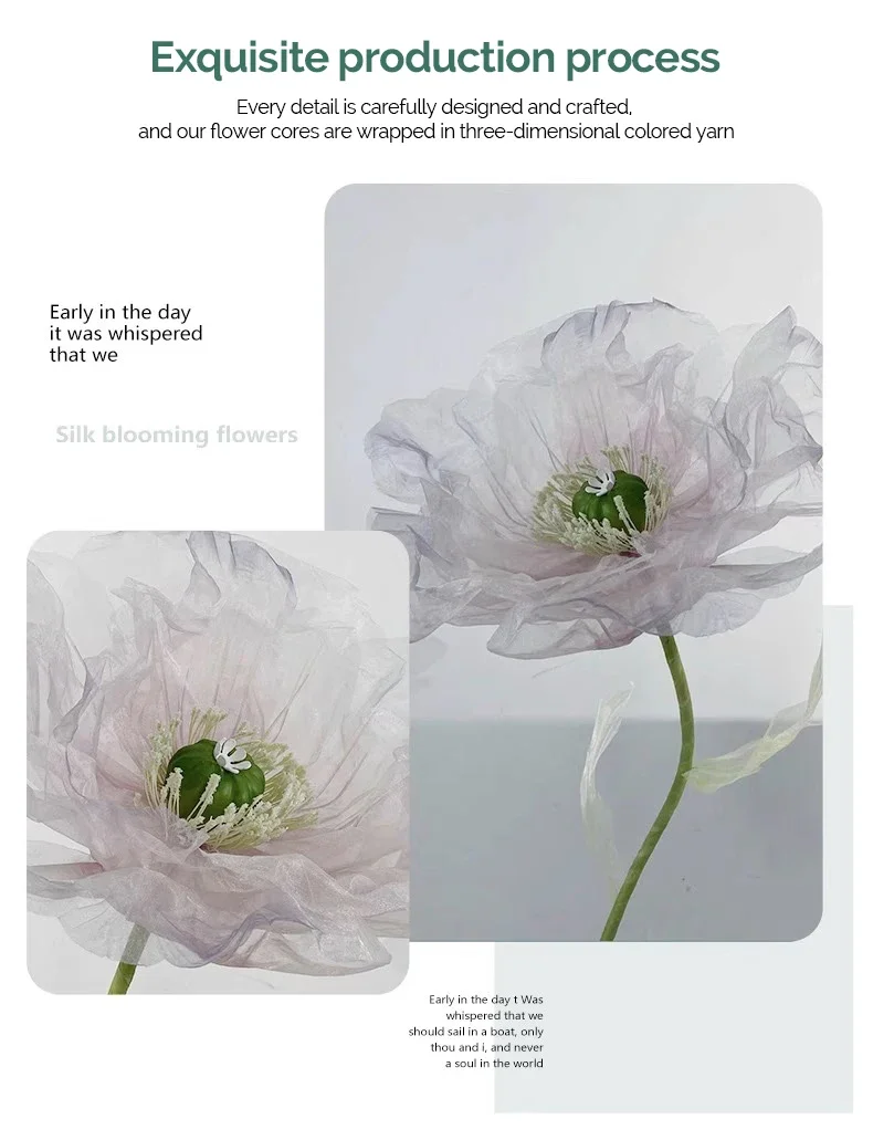 Große Hochzeits straße führt Blumen Seide Mesh Garn Blumen Hochzeit Requisiten stehen Party Hintergrund Dekor Fenster Layout Ehe Dekor – Detail 7
