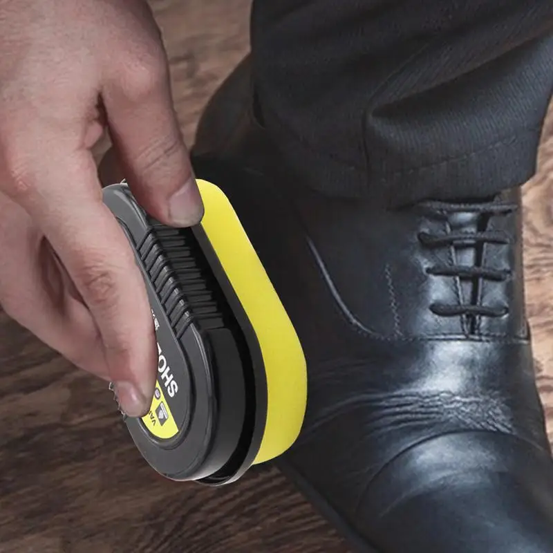 3pcs Multifunctional Double-Faced Shoe Polish Colorless Light Shoes Rub Leather Care Oil Sponge Shoe Wax Shoes Brush