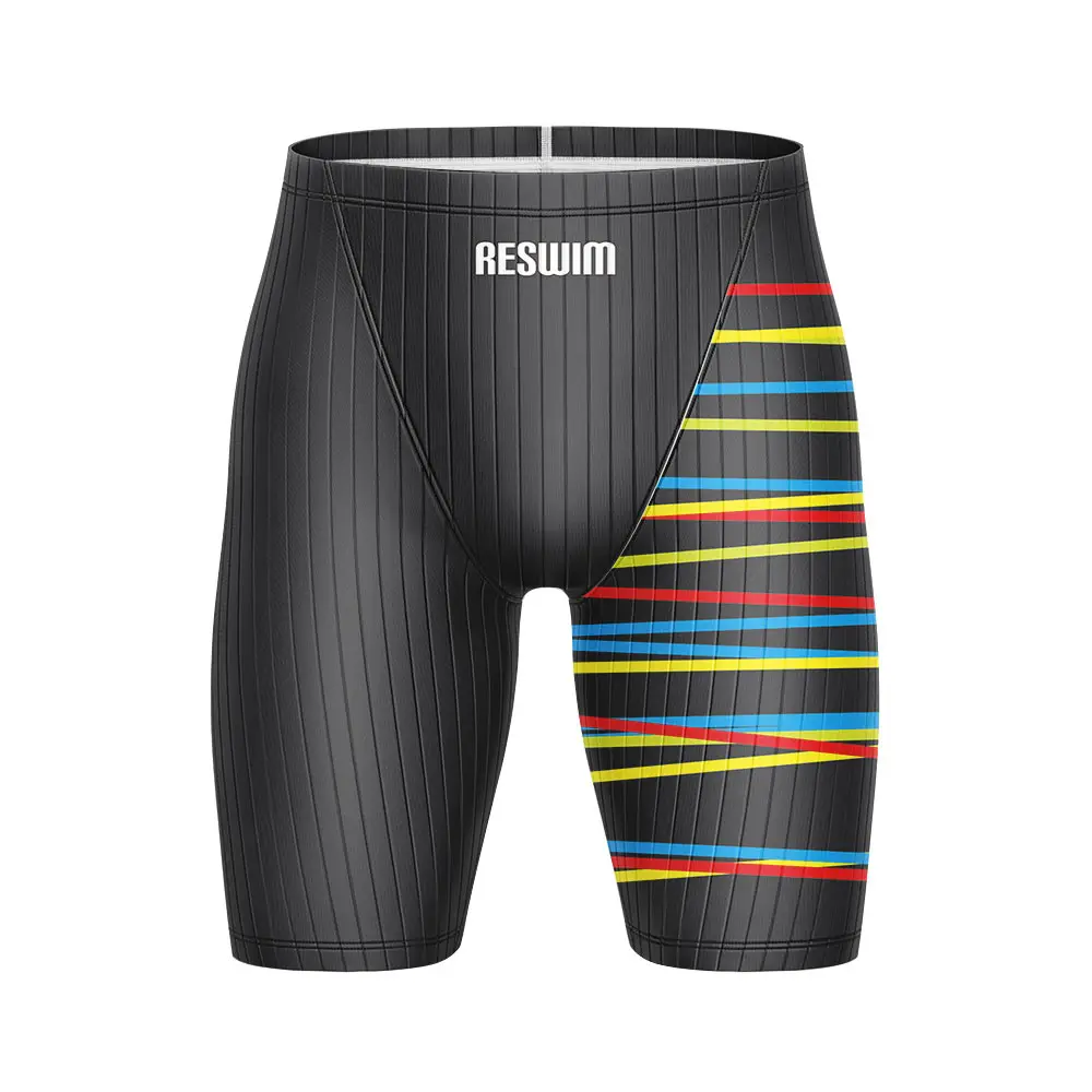 Men's Jammer Athletic Training Swimsuit Short Swimming Trunks Bathing Suit Beach Tights Shorts Quick Dry Lycra Surfing Pants