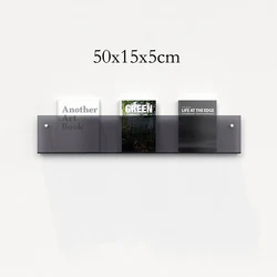 Elegant Wall-Mounted Acrylic Brochure Holder and Magazine Display Stand with 12 Compartments (50cm 5mm thick)