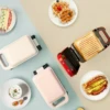 Pink Hot Sandwich Makers Breakfast machine Toaster Bread Thickened version Food Grade Non Stick Coating Light food 220V 730w 2
