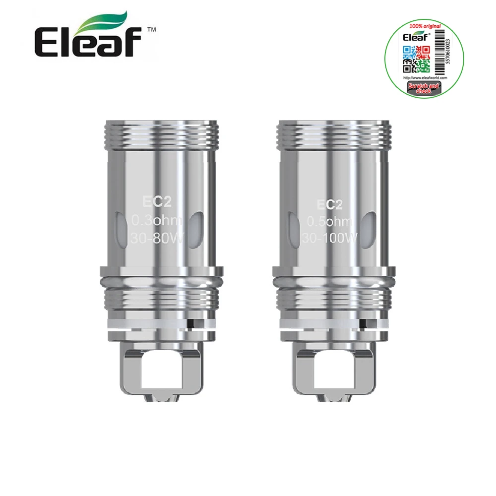 Original Eleaf EC2 Coil Head 0.3ohm/0.5ohm (5pcs/pack) adapt for Melo 4 tank /iKuun kit |