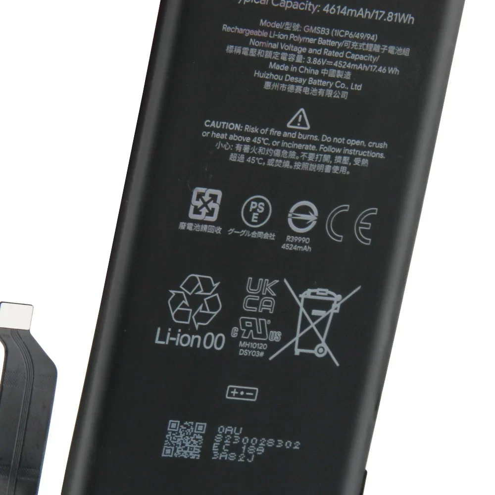 Replacement Battery GMSB3 For Google Pixel 6 4614mAh G63QN For Google Pixel 6 Pro 5003mAh GLU7G 6A