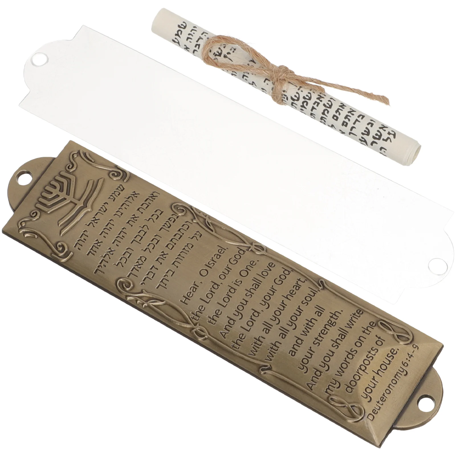 

Religious Holy Scroll Mezuzah for Jewish Door but Married Alloy Adornment Brass
