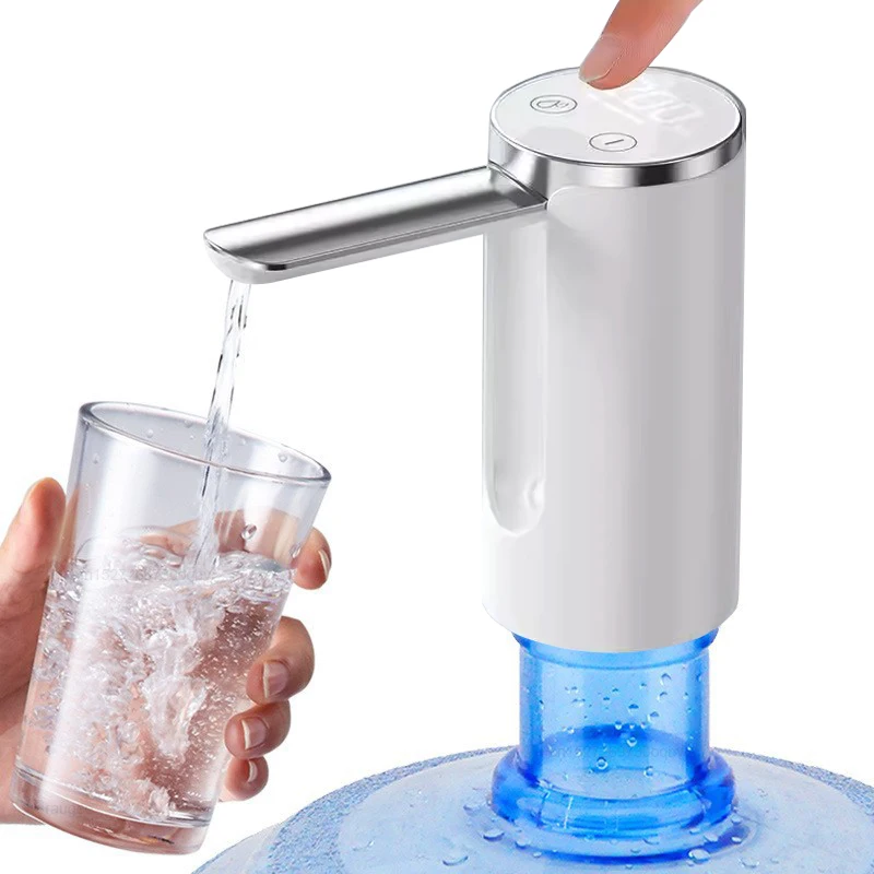 Electric Water Gallon Bottle Pump Automatic Folding Water Dispenser Pump 19 Liters Rechargeable Foldable Desk Water Bottle Pump 1