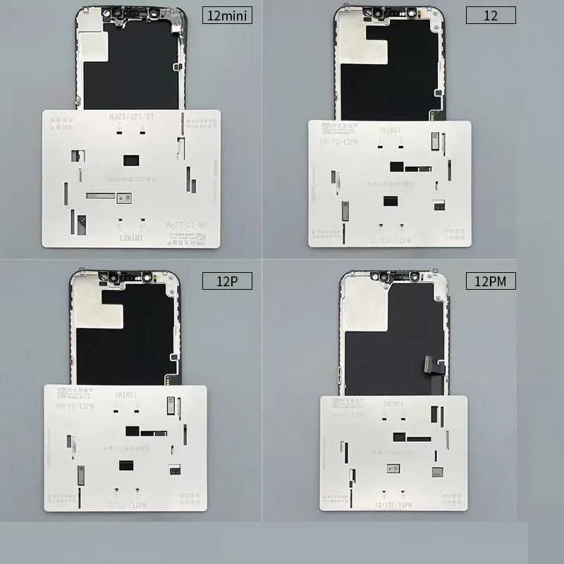 

AMAOE LCD Screen Flex Cable Protection Steel Stencil for iPhone 11 12 13 Mini Pro Max IC Ploshing Repair Pop-up Screen Stencil