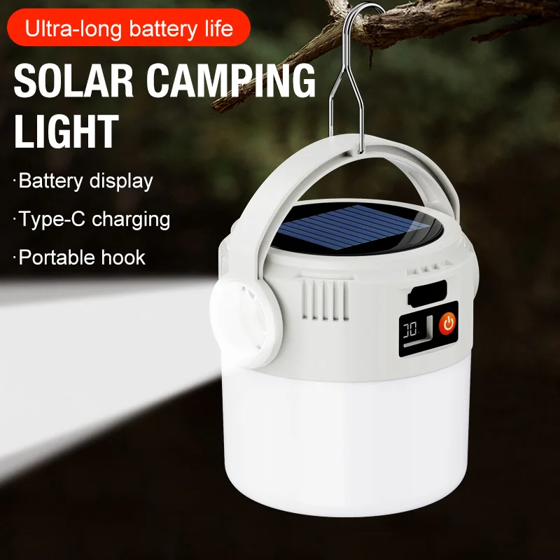 Solar LED Outdoor Camping Lamp Portable TYPE-C Charging